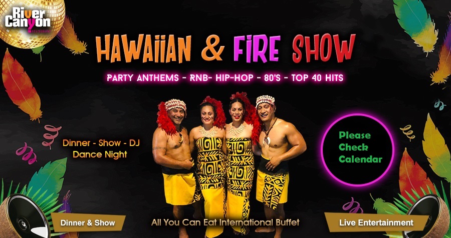 Hawiian and Polynesian Show dinner dance and dj restaurant RnB hip hip reggaeton Old School retor DJ Dance Party